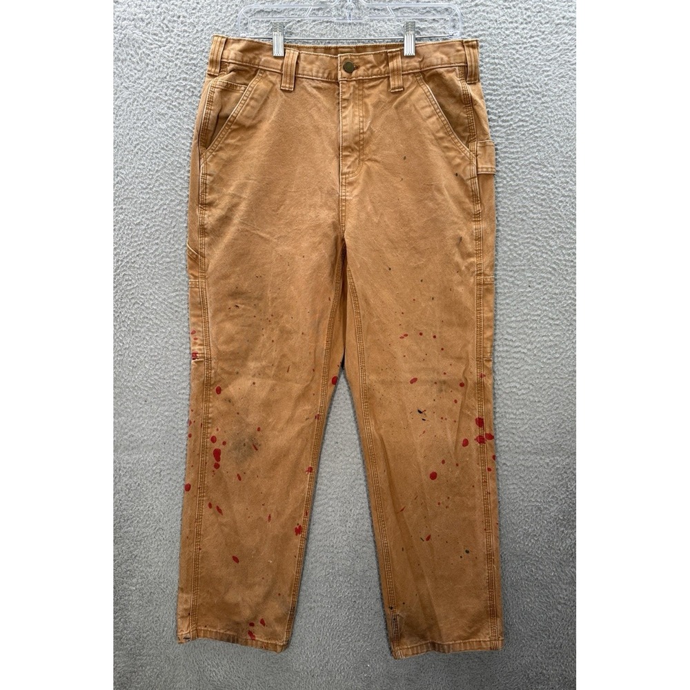 Brahma Pants Mens 32x32 Brown Canvas Carpenter Workwear Chore Barn Grunge Skater